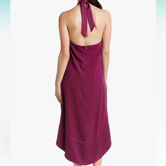 Trina Turk Women's Glow Halter Neck Carmel Crepe Black Dress - Picture 10 of 10